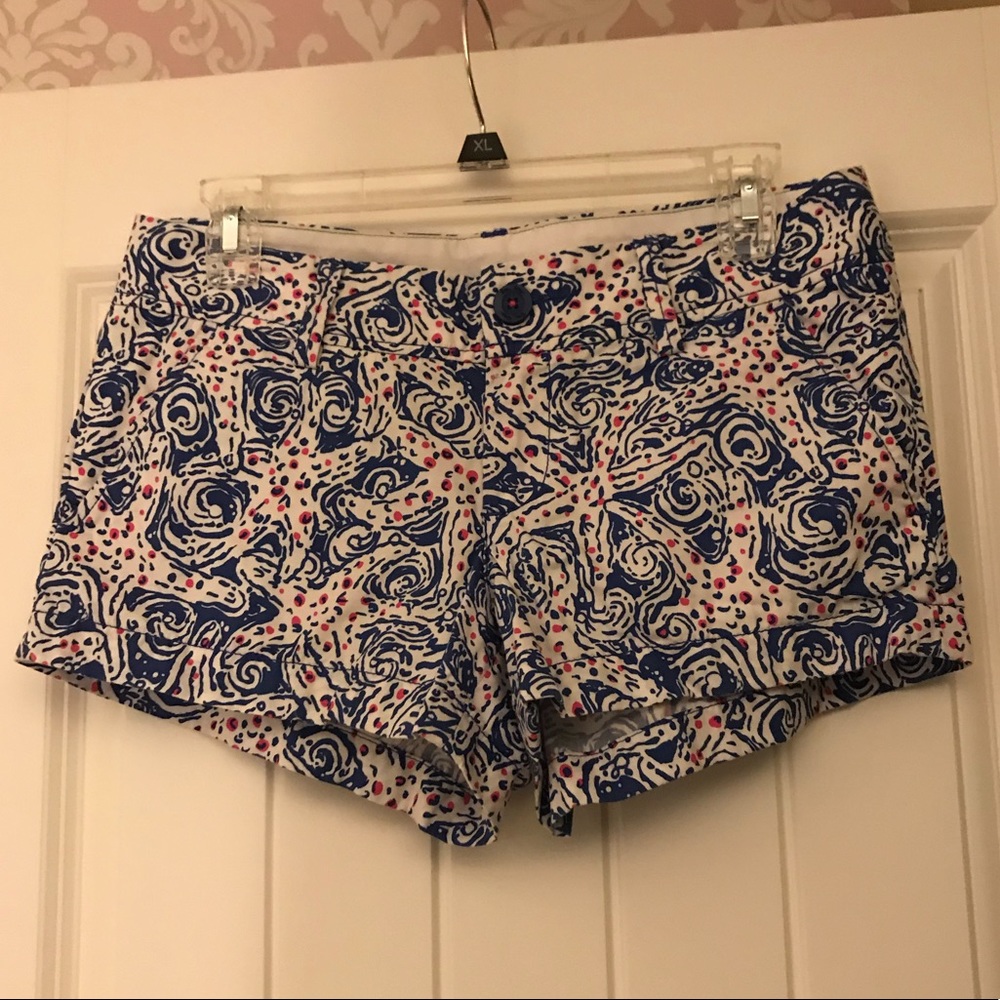 Lilly Pulitzer Starfish Walsh Shorts Blue White 2